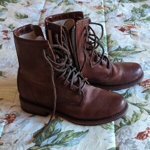 Freebird Brown Leather Ankle Boots